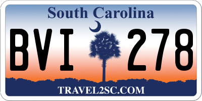 SC license plate BVI278