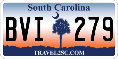 SC license plate BVI279
