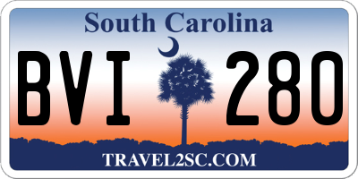 SC license plate BVI280