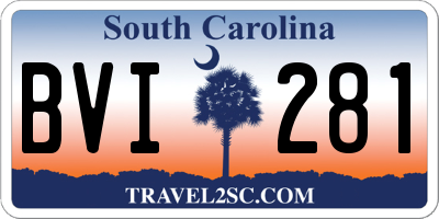SC license plate BVI281