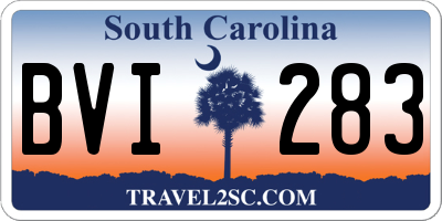 SC license plate BVI283