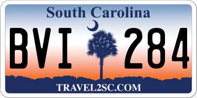 SC license plate BVI284