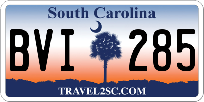 SC license plate BVI285