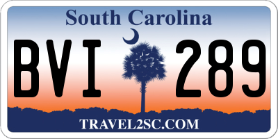 SC license plate BVI289