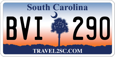 SC license plate BVI290