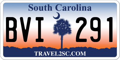 SC license plate BVI291
