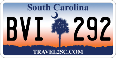 SC license plate BVI292