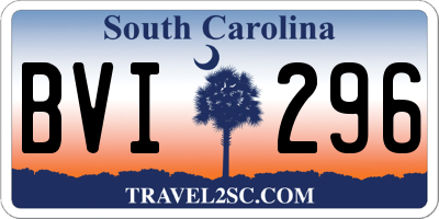 SC license plate BVI296