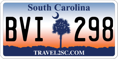 SC license plate BVI298