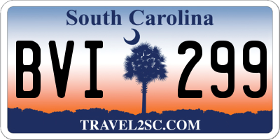 SC license plate BVI299
