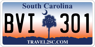 SC license plate BVI301