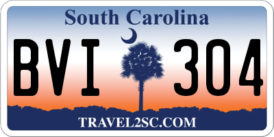 SC license plate BVI304