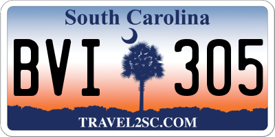 SC license plate BVI305