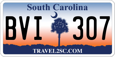 SC license plate BVI307