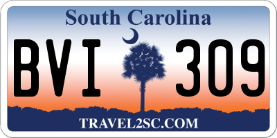 SC license plate BVI309