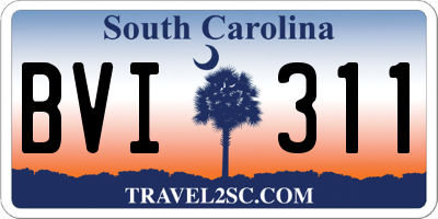 SC license plate BVI311