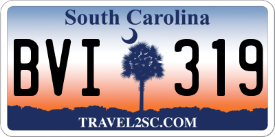 SC license plate BVI319