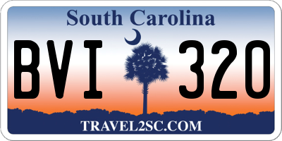 SC license plate BVI320
