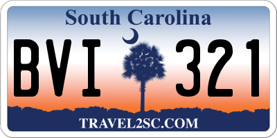 SC license plate BVI321