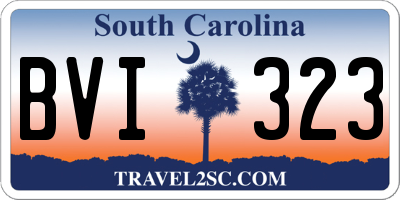 SC license plate BVI323