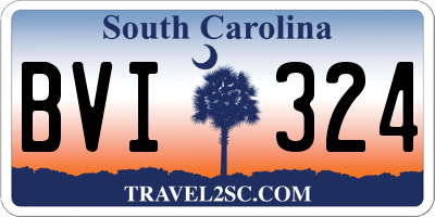 SC license plate BVI324