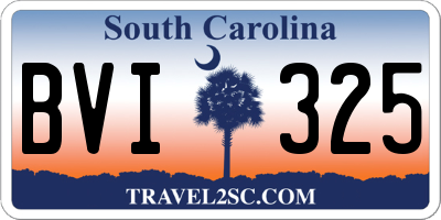 SC license plate BVI325