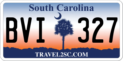 SC license plate BVI327