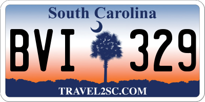 SC license plate BVI329