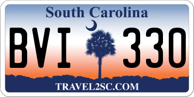 SC license plate BVI330