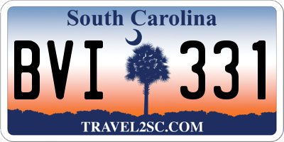 SC license plate BVI331