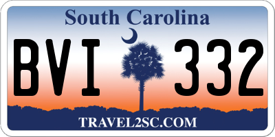 SC license plate BVI332
