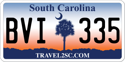 SC license plate BVI335