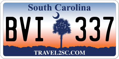 SC license plate BVI337