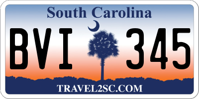 SC license plate BVI345