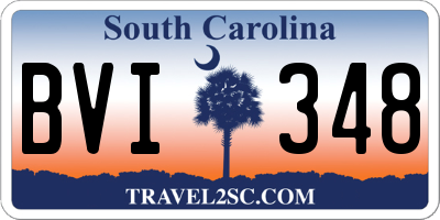SC license plate BVI348