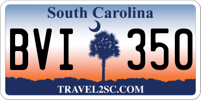 SC license plate BVI350