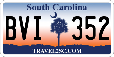 SC license plate BVI352