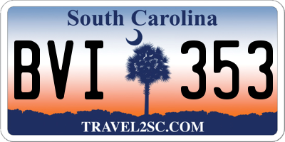 SC license plate BVI353