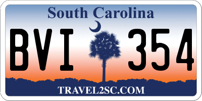 SC license plate BVI354