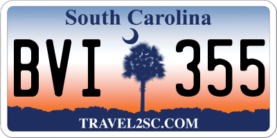 SC license plate BVI355
