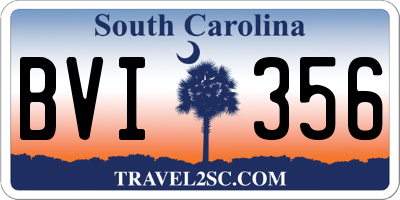 SC license plate BVI356