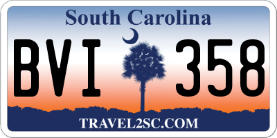 SC license plate BVI358
