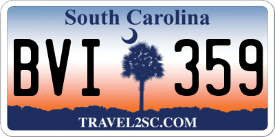 SC license plate BVI359