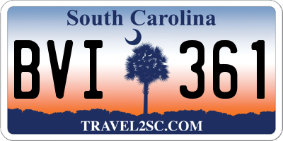 SC license plate BVI361