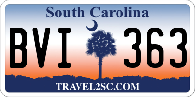 SC license plate BVI363