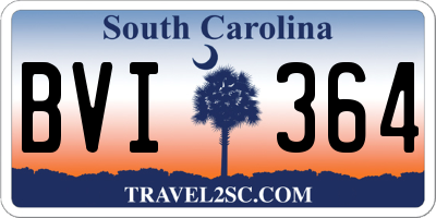 SC license plate BVI364