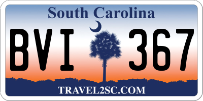 SC license plate BVI367
