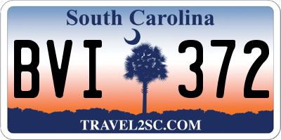 SC license plate BVI372