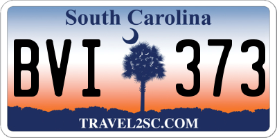 SC license plate BVI373