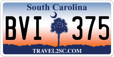 SC license plate BVI375